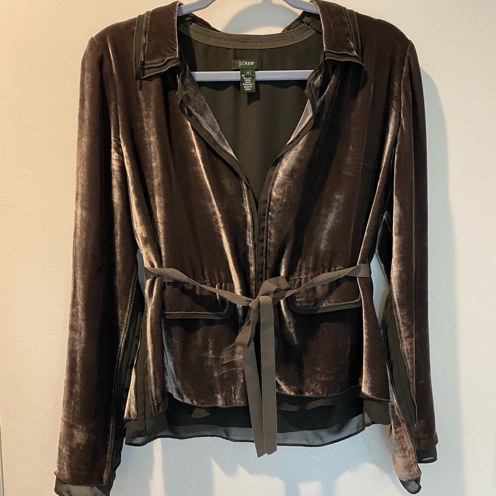 Velvet and Silk Jcrew Blazer